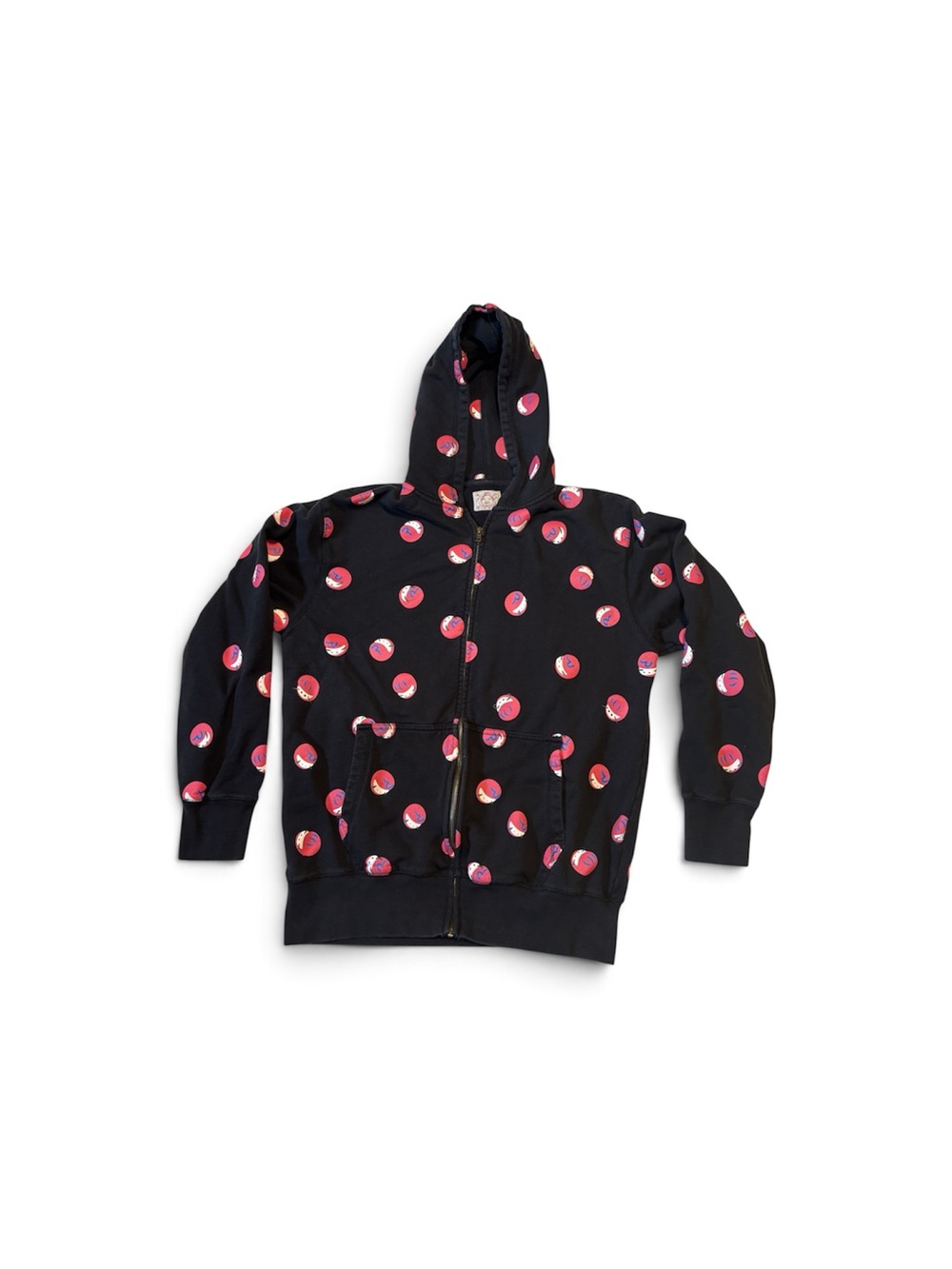 Evisu Black Zip-Up Hoodie